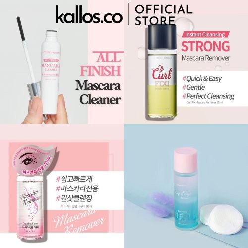 Tẩy Trang Etude House All Finish Mascara Cleaner, Curl Fix Mascara Remover, Lip and Eye Remover - Kallos Vietnam