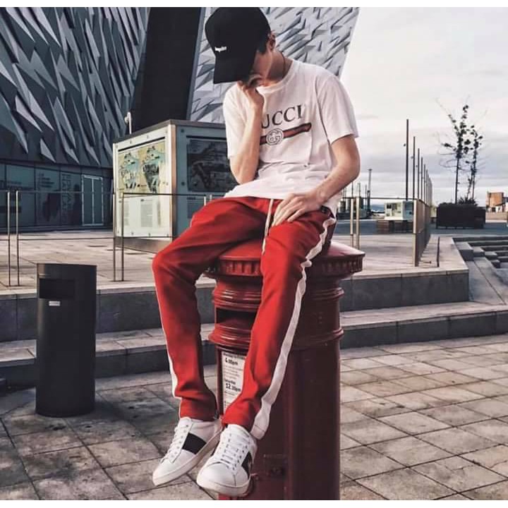 [Kèm hình thật - CÓ ĐỎ, XANH, ĐEN] Quần 1 sọc 1 line tripped pant unisex