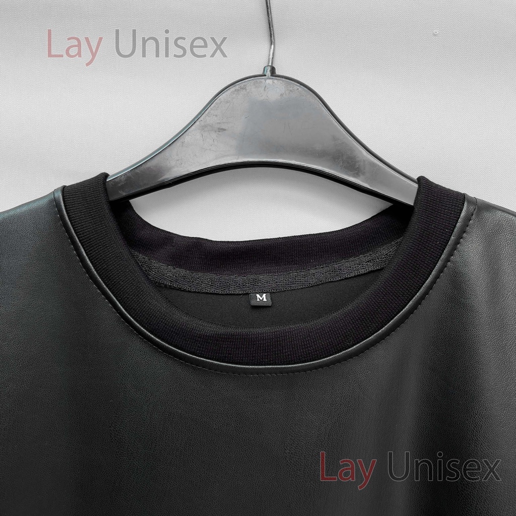 Áo thun da nam cao cấp bóng bẩy