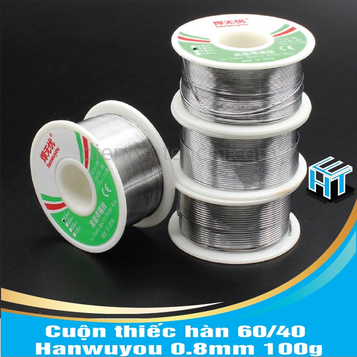 Cuộn thiếc hàn 60/40 Hanwuyou 0.8mm 100g