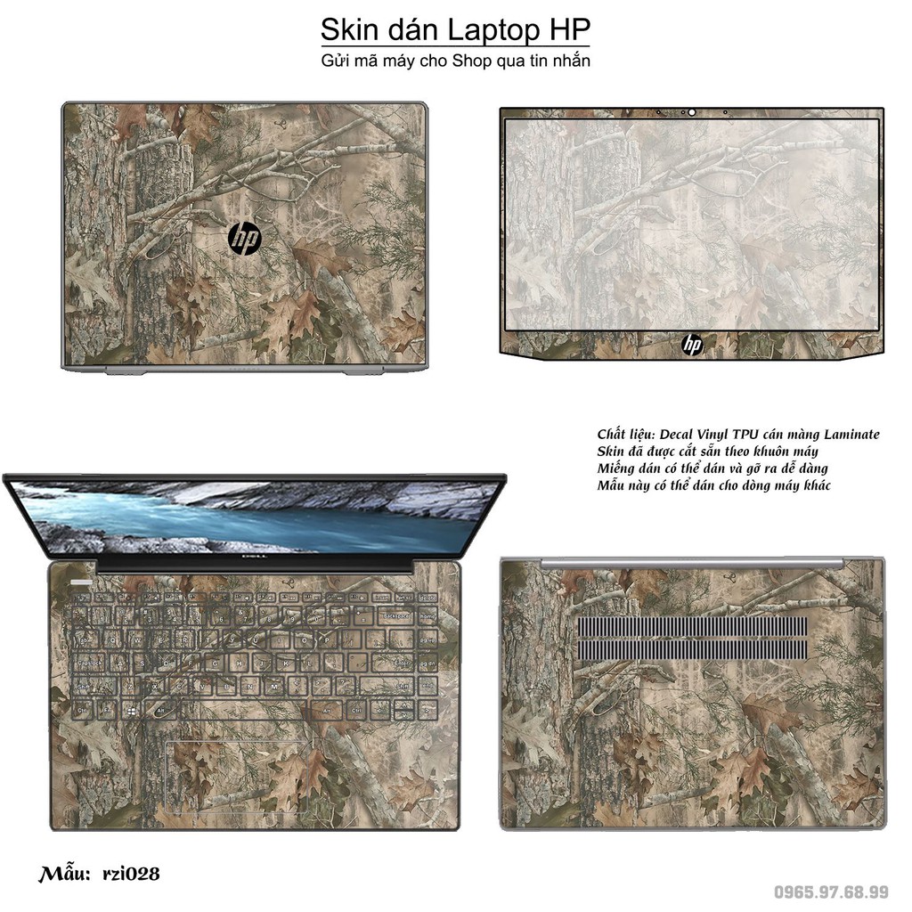 Skin dán Laptop HP in hình rằn ri nhiều mẫu 3 (inbox mã máy cho Shop)