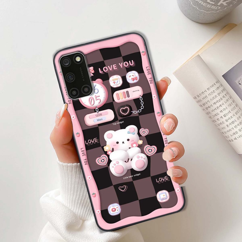 Ốp lưng Oppo A52 / A72 / A92 in hình gấu cute,bò sữa 3D cute dễ thương bảo vệ điện thoại.