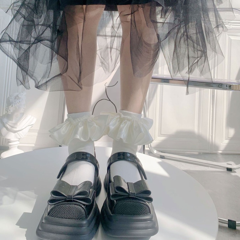 Xixi Tất Chân Nhún Bèo Phong Cách Công Chúa Dễ Thương Cho Nữ