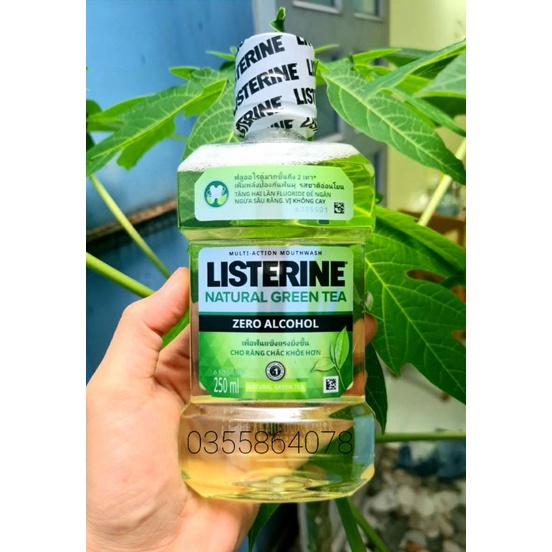 Nước Súc Miệng Trà Xanh Listerine Natural Green Tea- Dung Tich 250ml