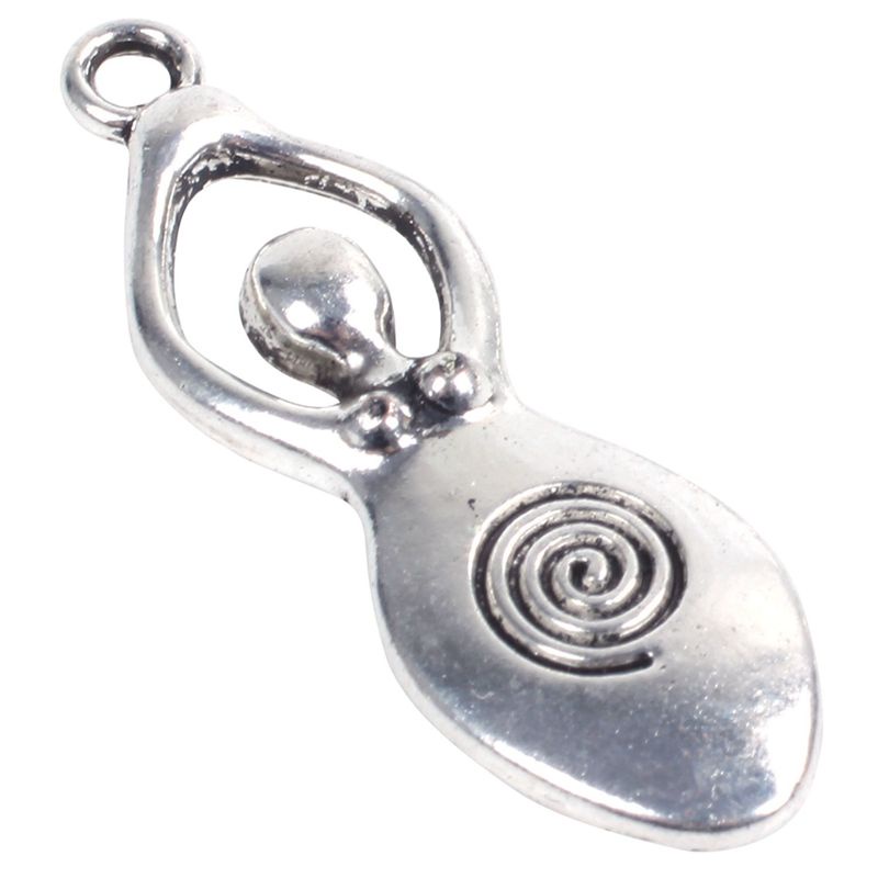 Mặt dây chuyền Nữ thần sinh Sinh sản Mang thai Bạc cổ xoắn ốc 10 PC