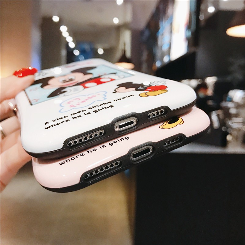 Ốp Điện Thoại Chống Va Đập In Hình Chuột Mickey Minnie Cho Iphone 11 Xmax Se2 Xr I8 I7 7 Plus 8 Plus