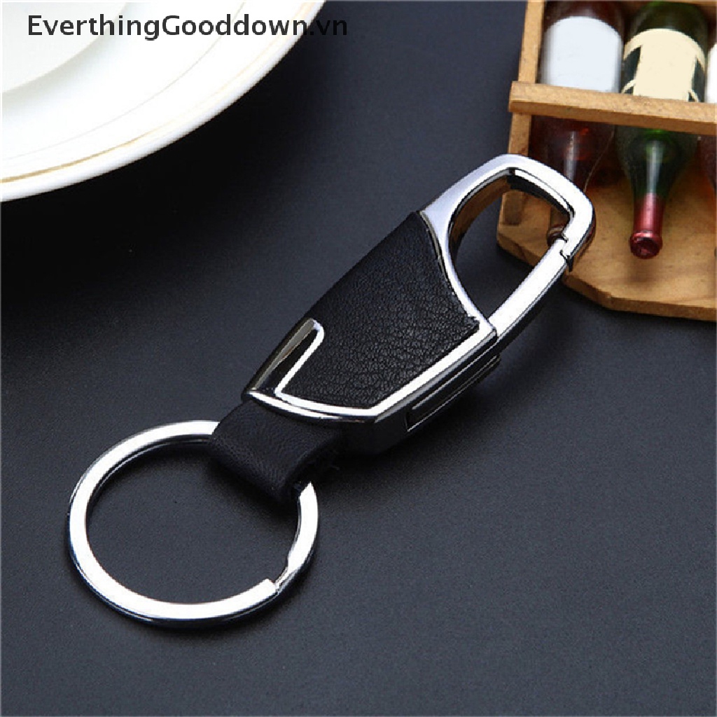 Móc Khóa Dây Da Và Kim Loại Sáng Tạo Dành Cho Nam
