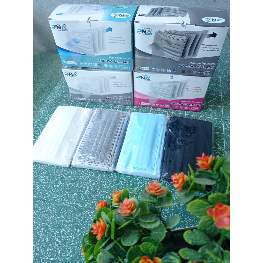 Khẩu Trang Y Tế 4 Lớp Có LOGO,Hộp 50 Chiếc Tác Dụng Kháng Khuẩn,Lọc Khói Bụi Độc Hại. | BigBuy360 - bigbuy360.vn
