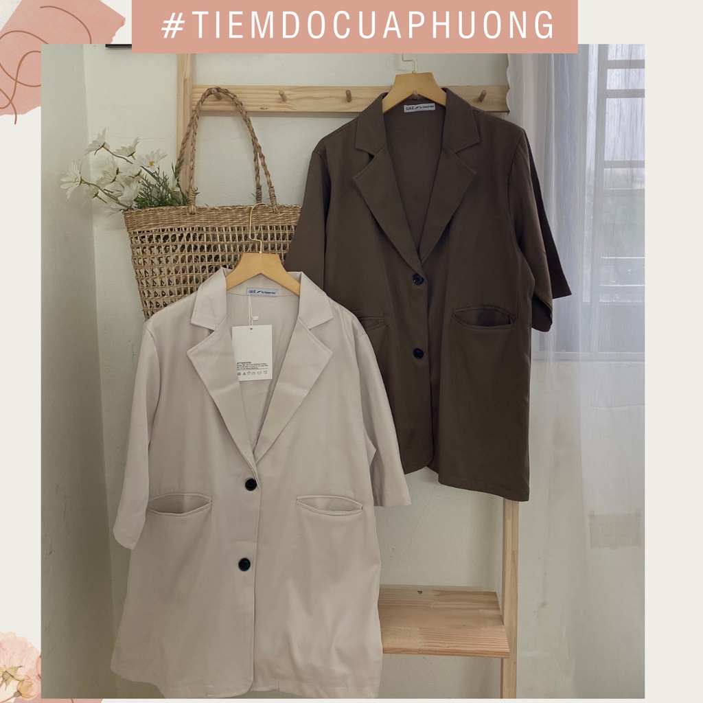 Áo blazer cộc tay, áo vest nữ một lớp phong cách Hàn Quốc, đồ công sở đi làm | BigBuy360 - bigbuy360.vn