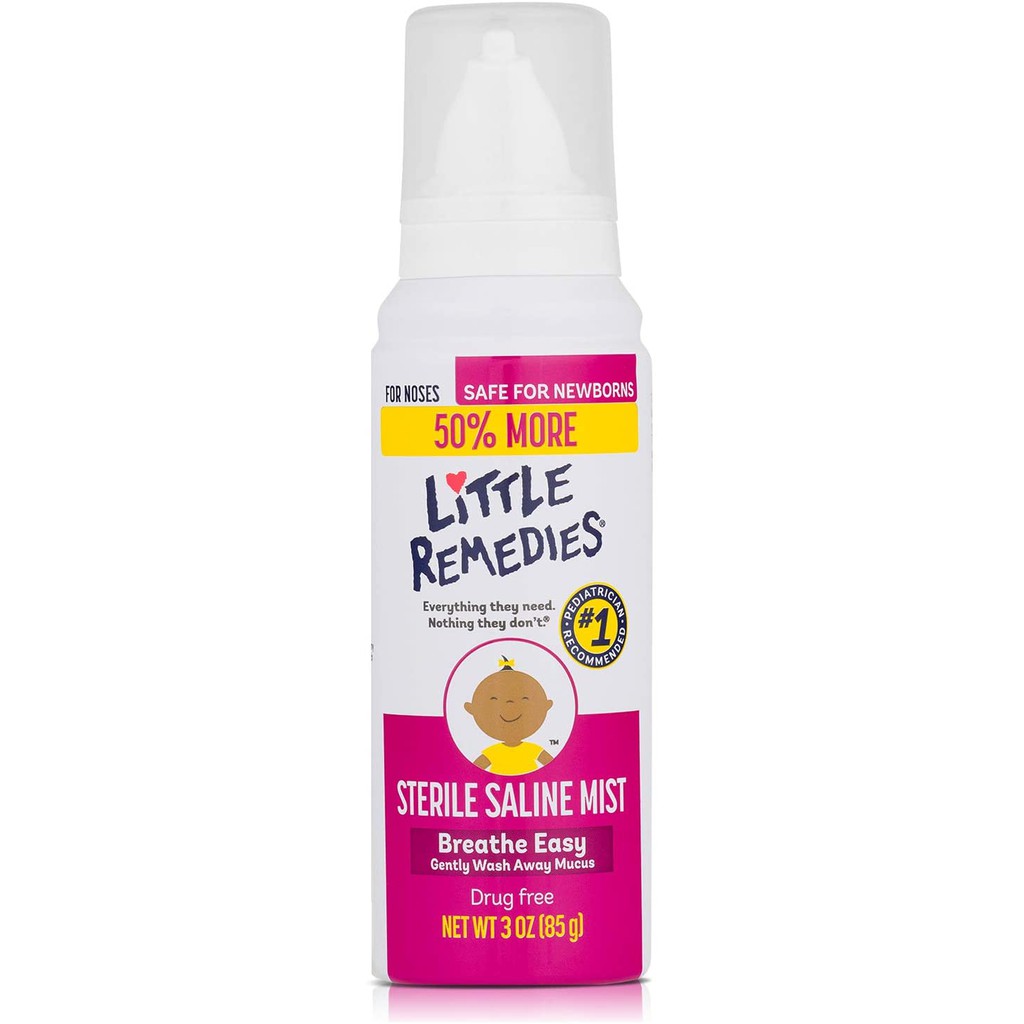 Xịt mũi Little Remedies Sterile Saline Mist chai 85 gram