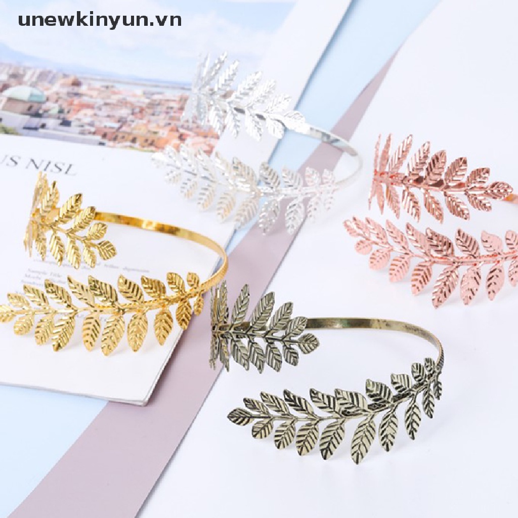 【UU】 Metal Greek Roman Laurel Leaf Bracelet Armband Upper Arm Cuff Armlet .