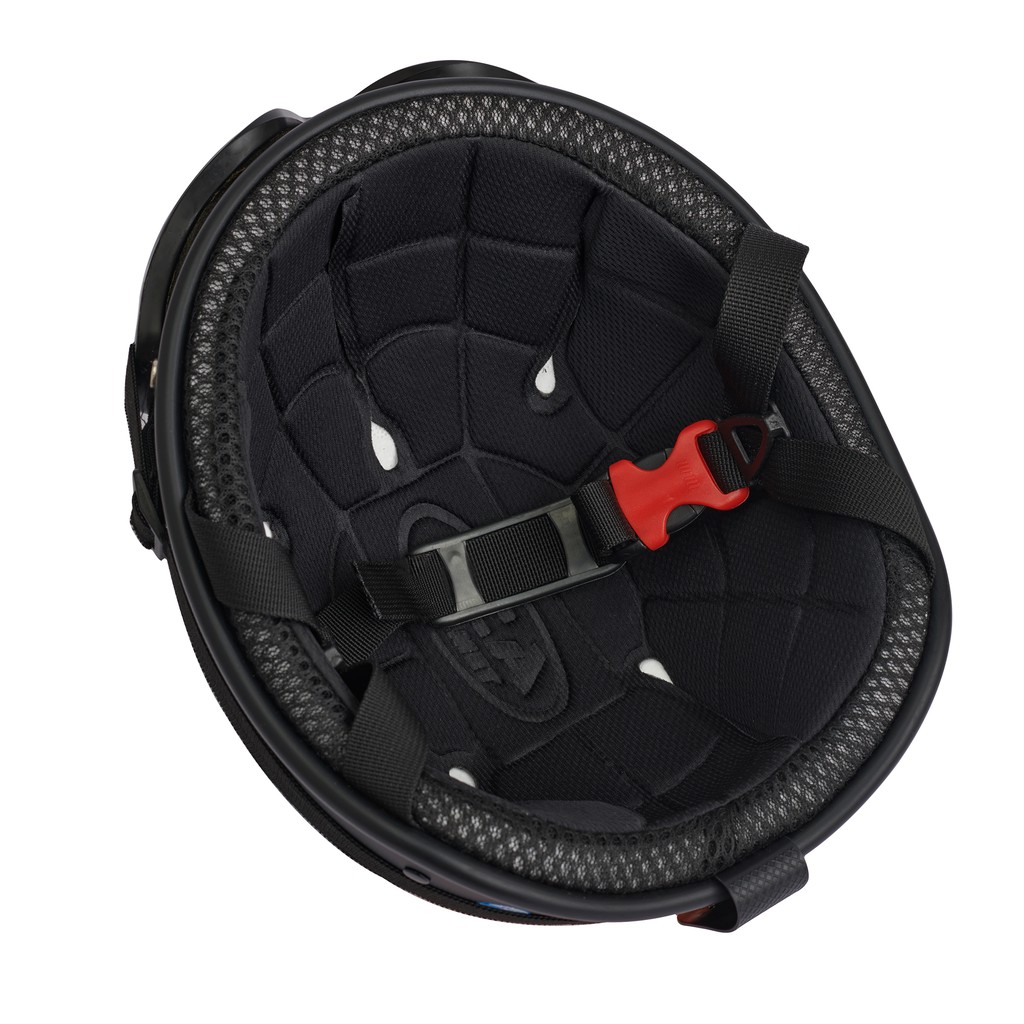 Mũ bảo hiểm phượt nửa đầu Amby Helmet kèm họa tiết trang trí