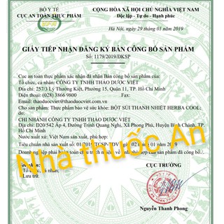 Herba cool bột sủi thanh nhiệt