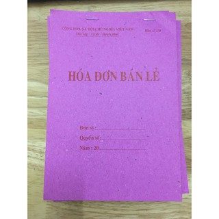 Hóa Đơn Bán Lẻ 1 Liên (1 quyển)