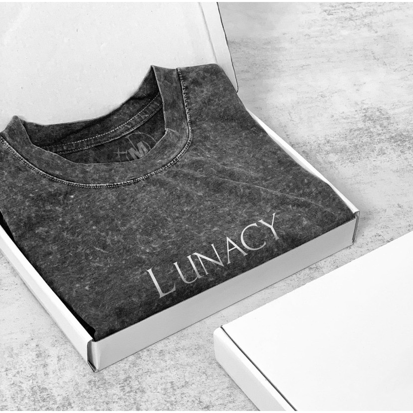 Áo thun tay lỡ 6 màu in LUNACY phản quang phông Unisex nam nữ Cotton oversize form rộng LUNACY