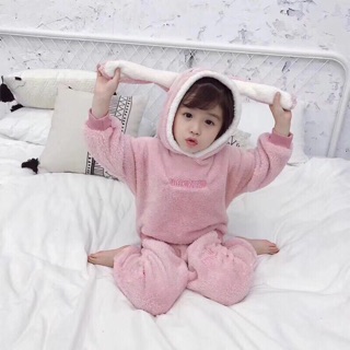 Set lông thỏ bé gái