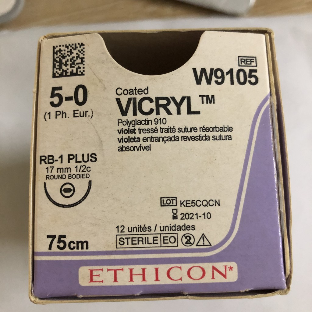 Chỉ phẫu thuật tự tiêu Vicryl 5/0