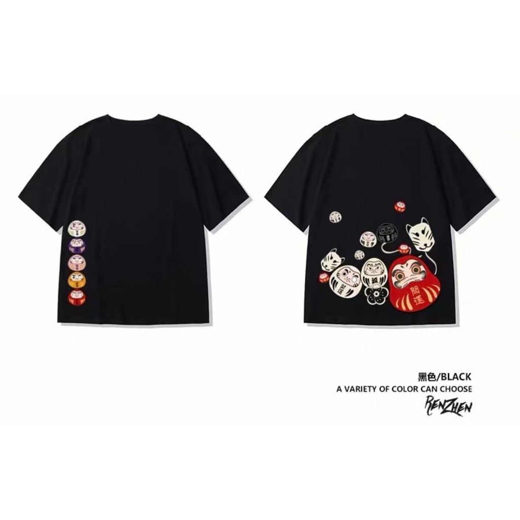 Áo Thun Tay Ngắn Dáng Rộng In Họa Tiết Hoạt Hình Phong Cách Hàn Quốc Dành Cho Nam size S-8XL