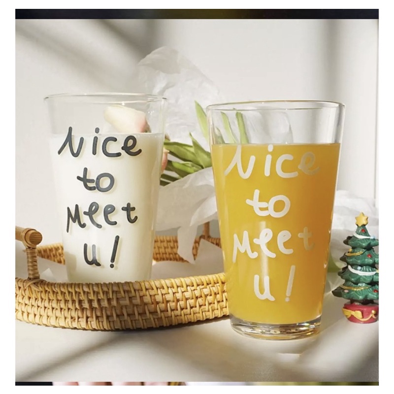 Cốc thuỷ tinh Good Morning Nice to meet you