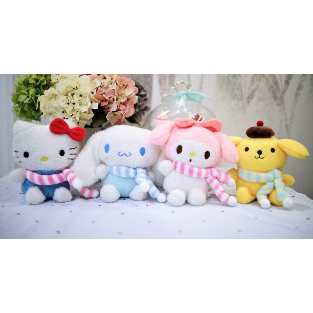 Gấu sanrio hoạt hình G2B54 gấu bông quàng khăn 20cm 25cm