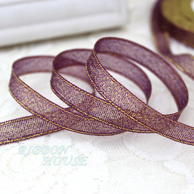 Cuộn dây ruy băng ánh kim dài 25 thước chiều rộng 3/8 Inch  dùng trang trí tiệc