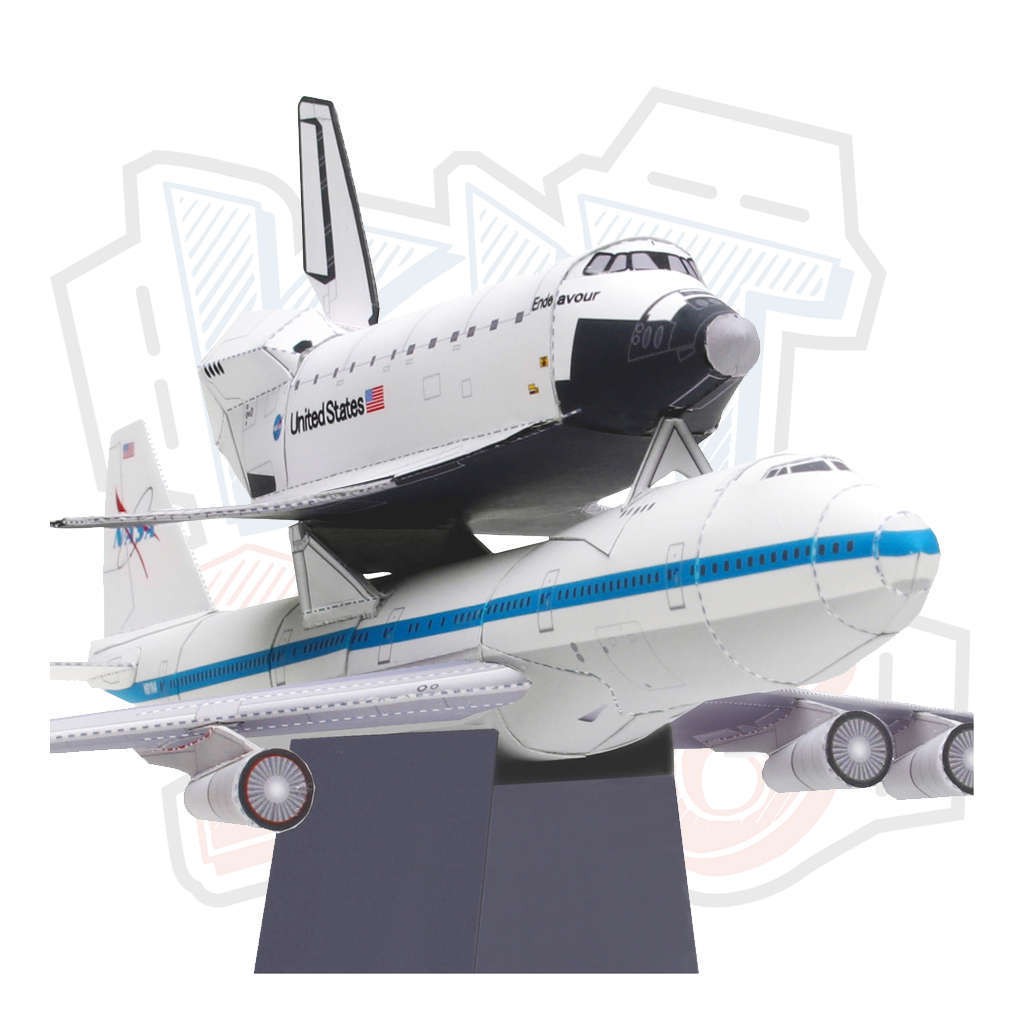 Mô hình giấy Vũ trụ không gian phi thuyền Shuttle Carrier Aircraft