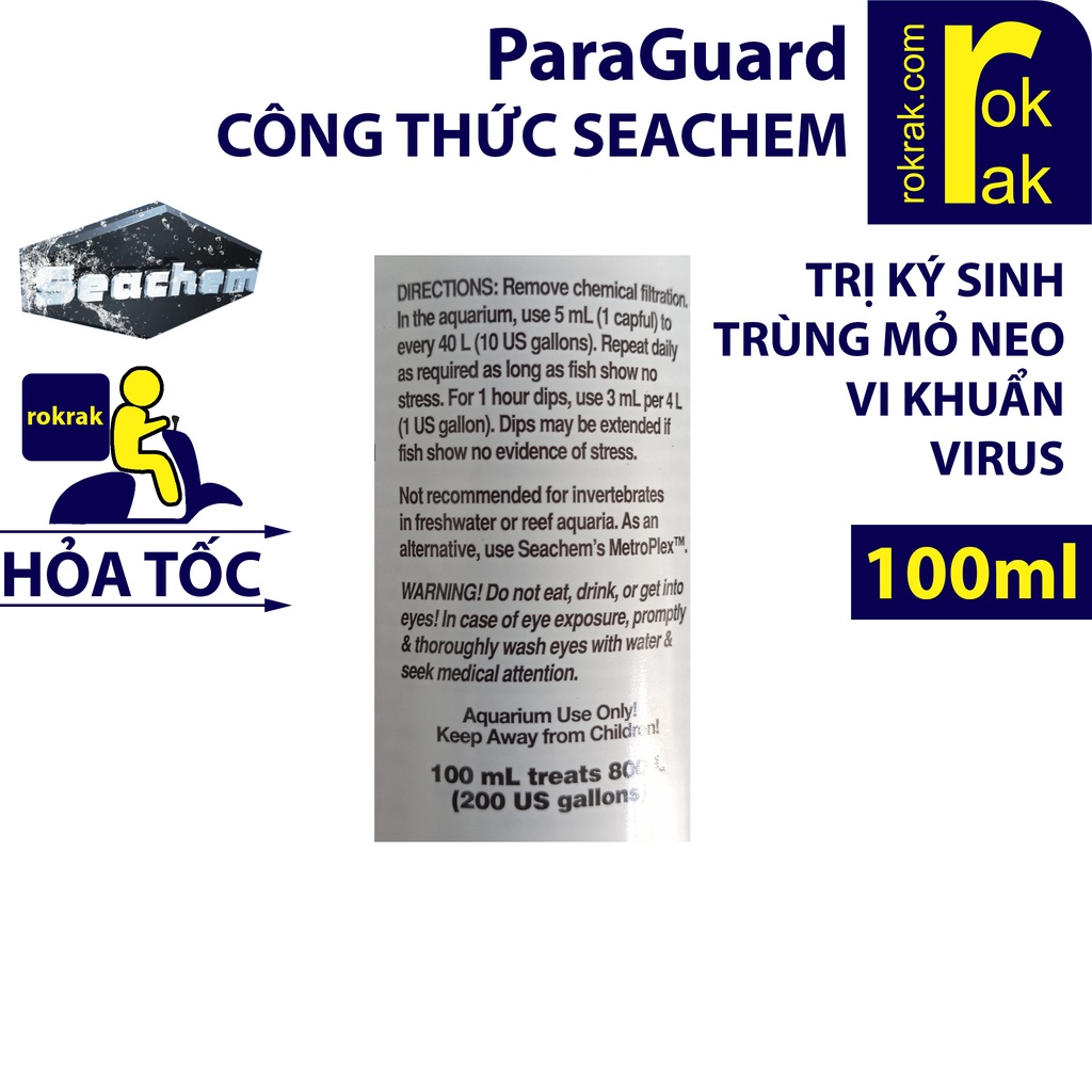 ParaGuard Seachem  Dung dịch hỗ trợ cho cá nước ngọt và nước biển