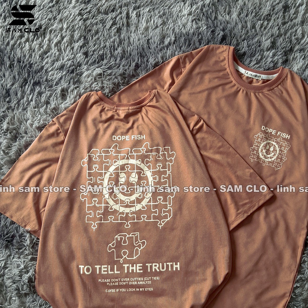 Áo thun tay lỡ nữ SAM CLO freesize phông form rộng dáng Unisex - mặc cặp, nhóm, lớp in hình XẾP DOPE FISH