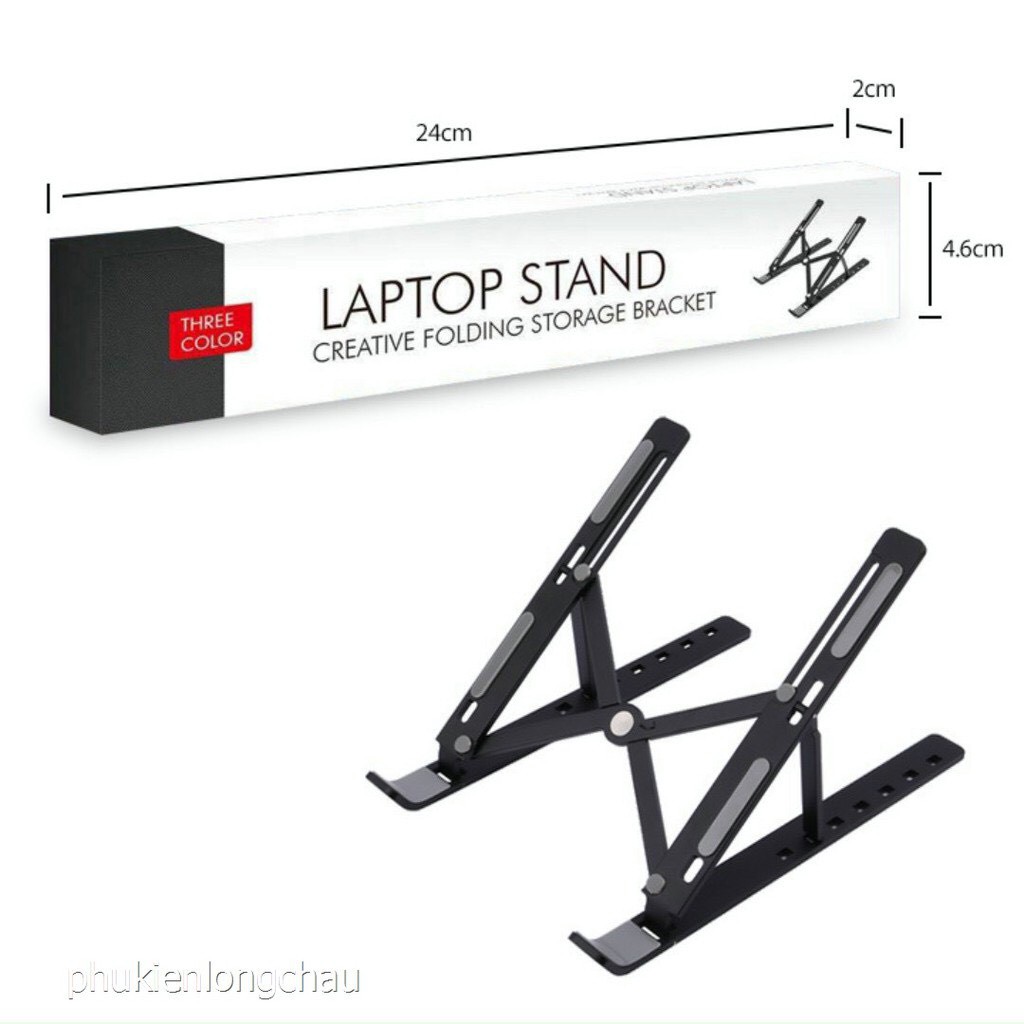 Giá đỡ laptop stand hỗ trợ tản nhiệt có thể gấp gọn chỉnh độ cao để laptop, ipad, macbook, surface-Giá đỡ Nhựa -dc4433