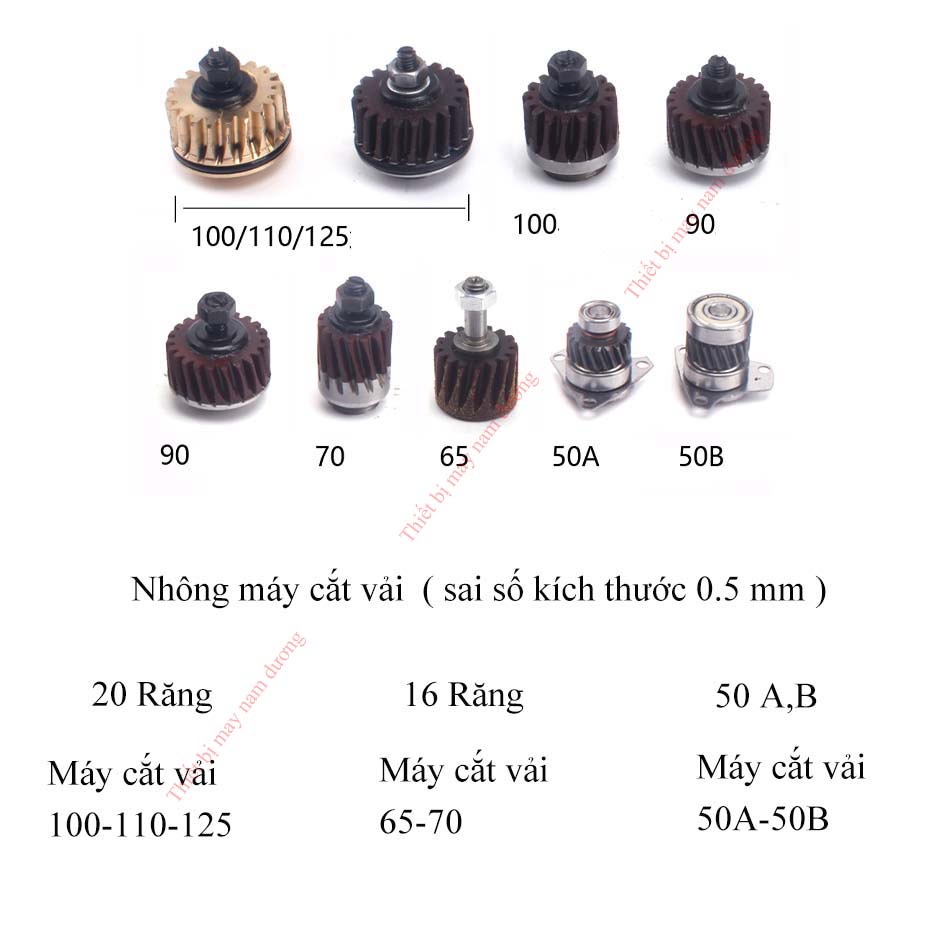 Nhông máy cắt vải cầm tay YJ 50 65 70 100 110 125 &gt; nhông thay thế máy YJ 50 65 70 100 110 125