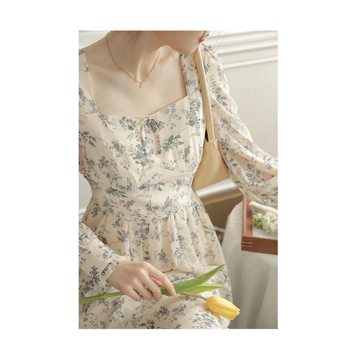 Đầm Hoa Phong Cách Hàn Quốc Thanh Lịch Cho Nữ