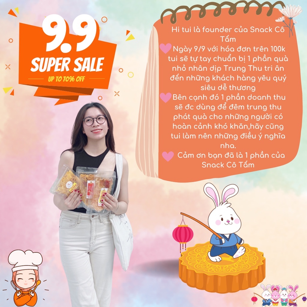 Bánh Tráng Miếng Trộn Phô Mai Chà Bông Ngon-Bánh tráng lắc phomai ngon đậm vị/Snack Cô Tấm