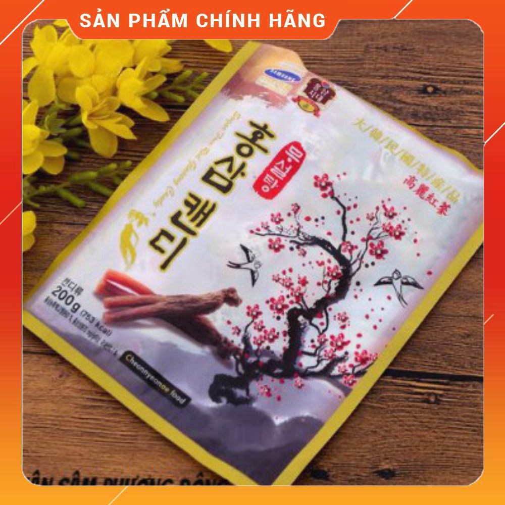 Kẹo Sâm Không Đường Hàn Quốc Cành Đào Bịch 200G 💝FREESHIP💝 Kẹo Sâm Hàn Quốc Không Đường