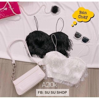 Áo 2 dây croptop có may kèm mút ngực -Z8U