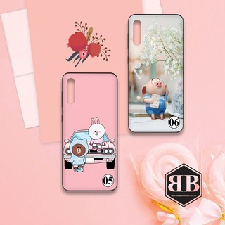 Ốp điện thoại in hình heo dễ thương cho Samsung Galaxy A50