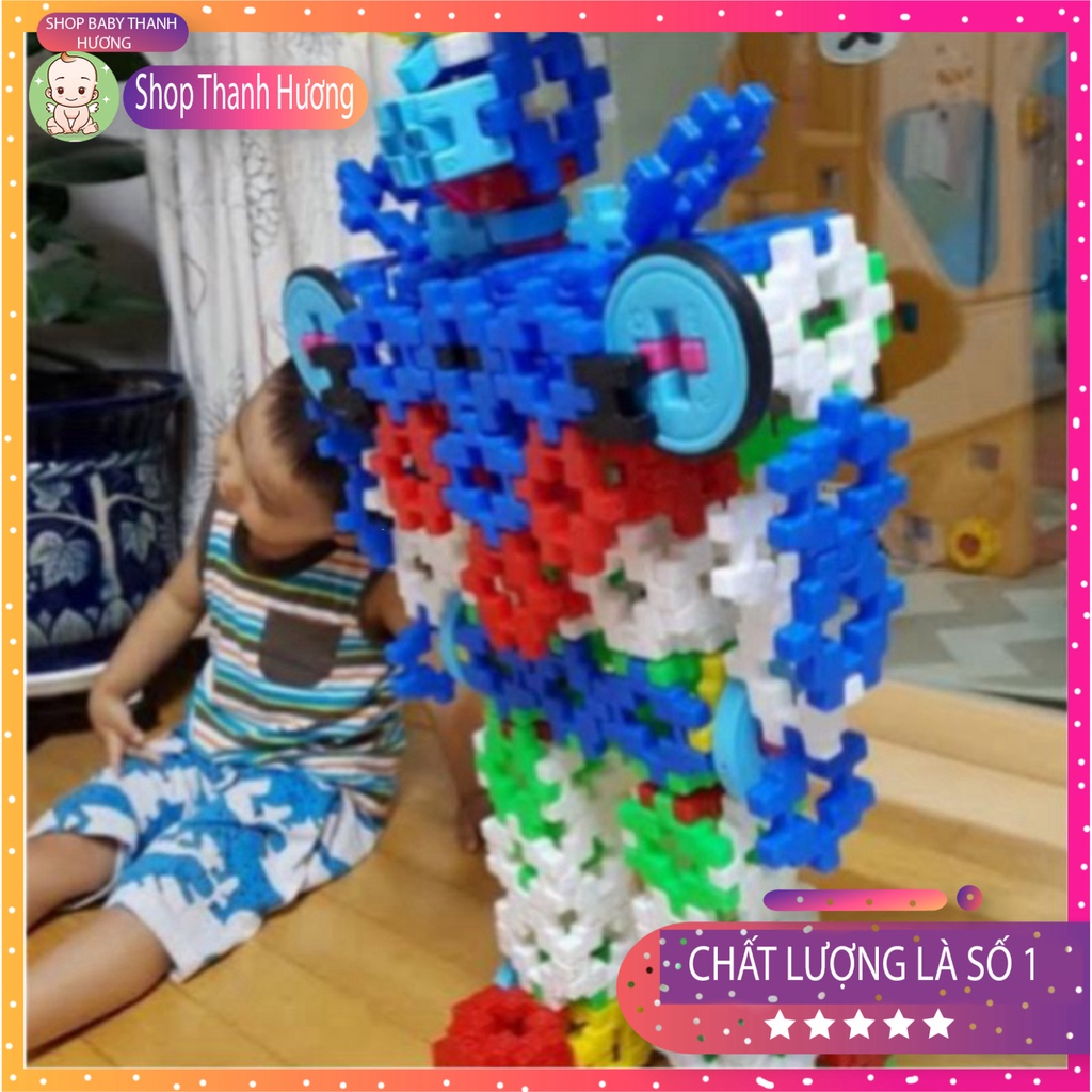 Bộ lego lắp ghép xếp hình đa năng 1Kg 55 cặp 110 chi tiết Nhựa an toàn không mùi made in Vietnam Shop baby Thanh H