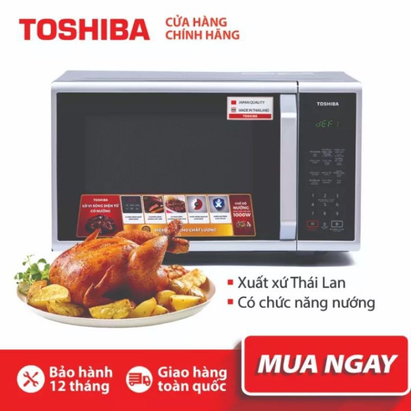 Lò vi sóng Toshiba ER-SGS23(S1)VN 23 lít - Hàng chính hãng - Xuất xứ tại Thái Lan