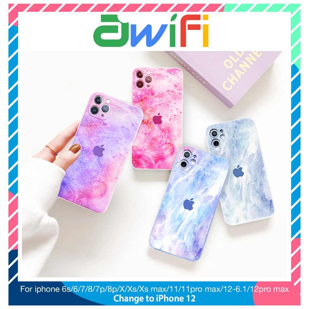 Ốp lưng iphone cạnh vuông BVC galaxy 6plus/6splus/7/7plus/8/8plus/x/xr/xs/11/12/pro/max/plus/promax-Awifi Y1-6