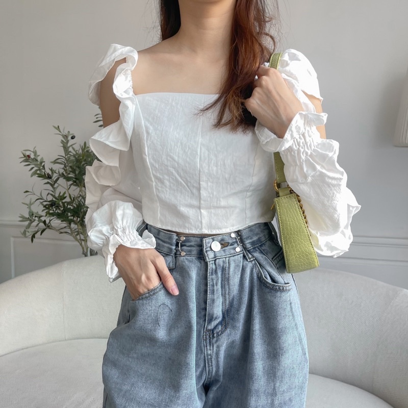 áo croptop tay xoắn Jona