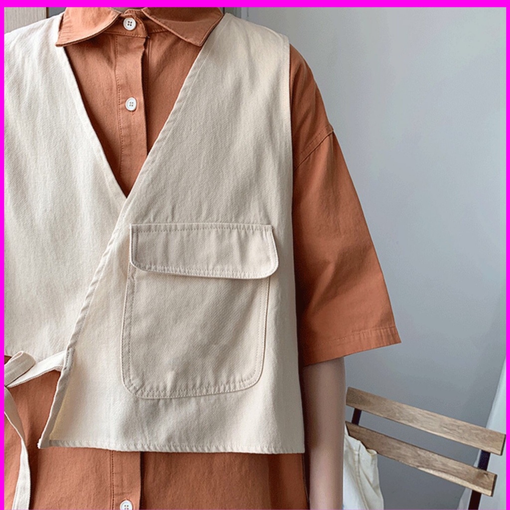 Áo sơ mi kèm Ghi lê nam kiểu dáng thanh lịch nhẹ nhàng phong cách Hồng Kông 2021