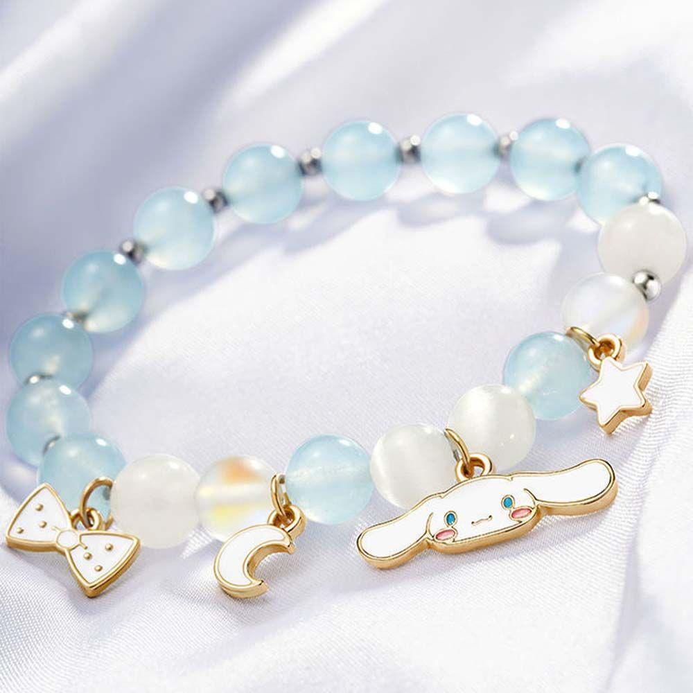 Vòng Tay Dây Co Giãn Mặt Hình Chú Chó Cinnamoroll Đơn Giản Thời Trang Phong Cách Hàn Quốc Cho Nữ