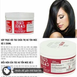 ủ tóc TIGI đỏ phục hồi tóc hư tổn cấp độ cao level 3