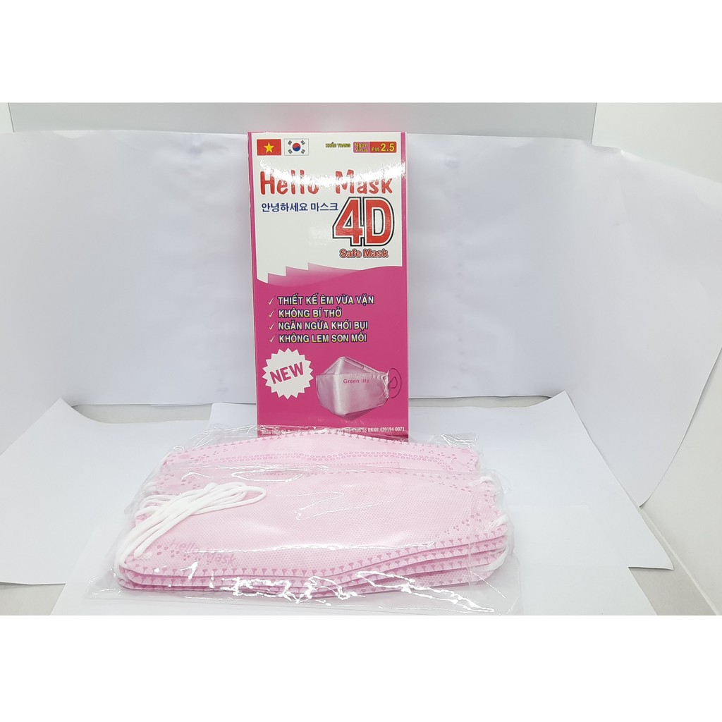 combo 2 hộp khẩu trang hello mask màu hồng (hộp 10 cái)+1 hộp khtrang em bé màu hồng (hộp 10 cái) tặng miếng dán hạ sốt