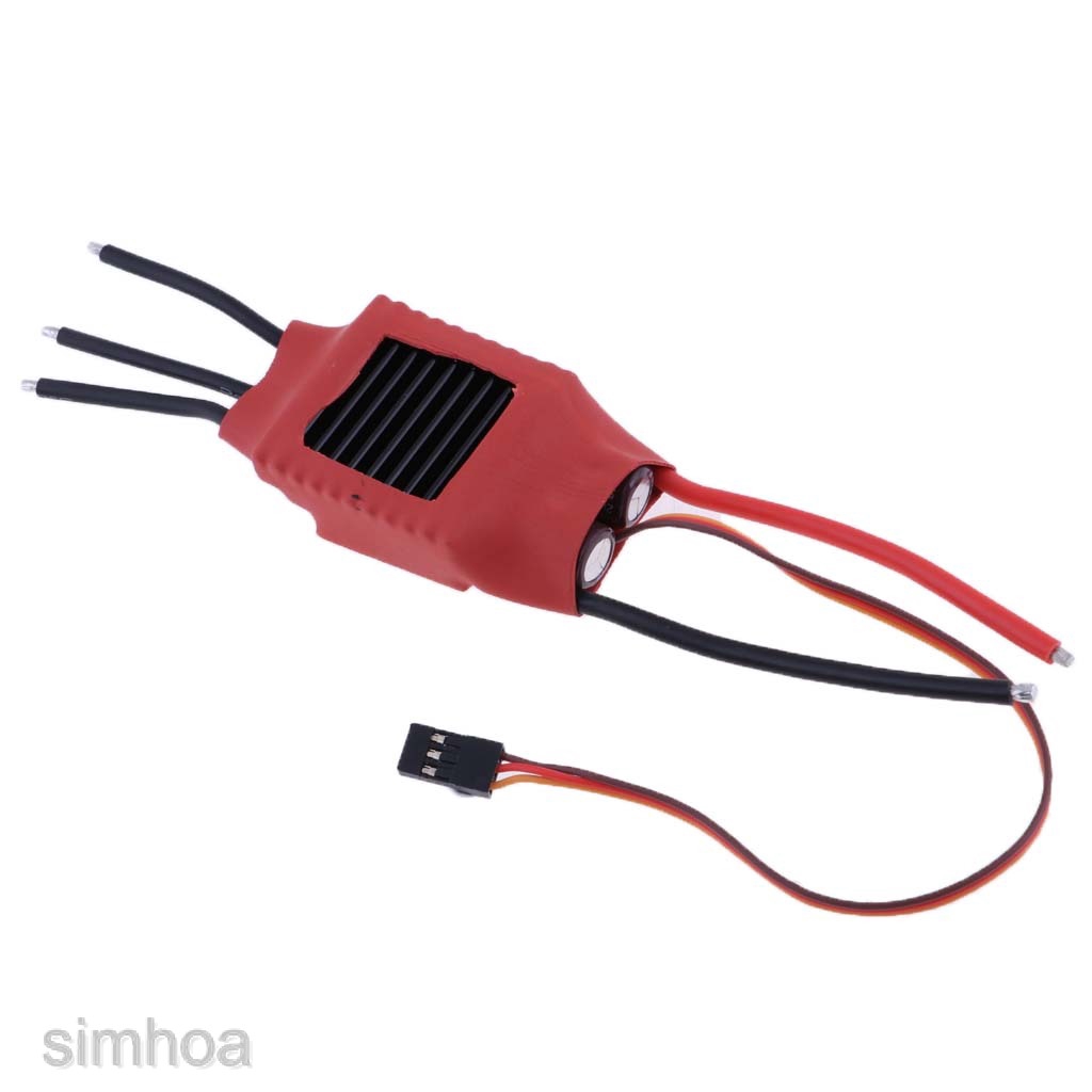 [SIMHOA] 50A Brushless ESC OPTO Electric Speed Controller 5V 3A BEC for Helicopter
