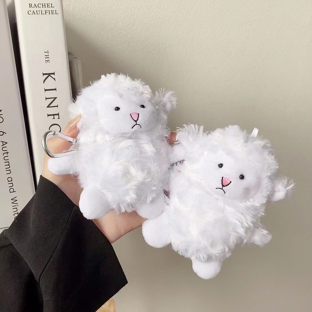 Vỏ Bảo Vệ Hộp Sạc Tai Nghe Airpod 1 2 pro 3 Bằng tpu Hình Chú Cừu Nhồi Bông Dễ Thương