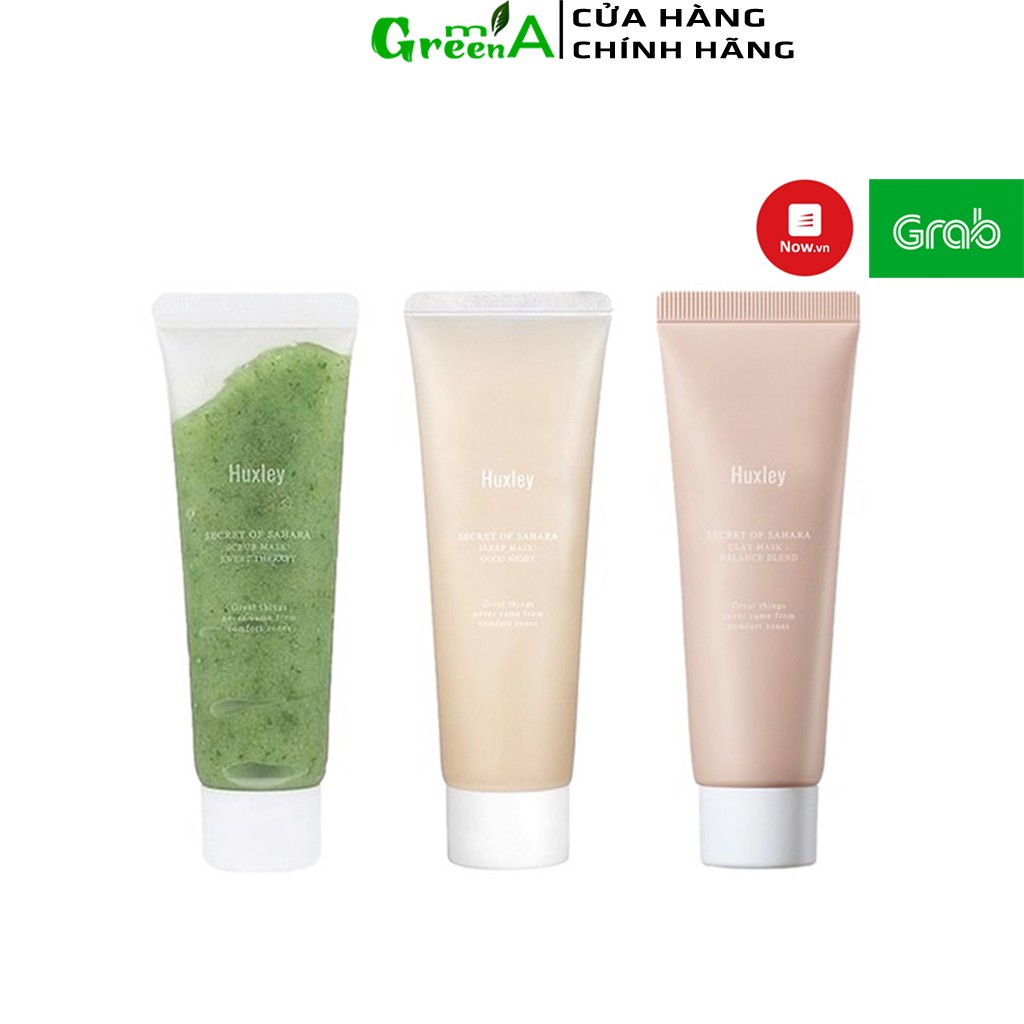 Huxley Spa Mini 3 Món Tẩy Da Chết Mặt Nạ Đất Sét Mặt Nạ Ngủ Huxley Spa Routine Deluxe Complete [NHẬP KHẨU CHÍNH HÃNG]