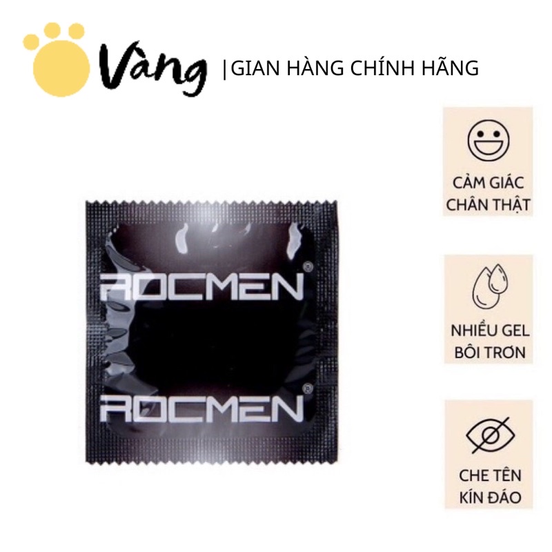 Bao Cao Su Gân Gai ROCMEN Long Shock Kéo Dài Thời Gian Hộp 3 Bao