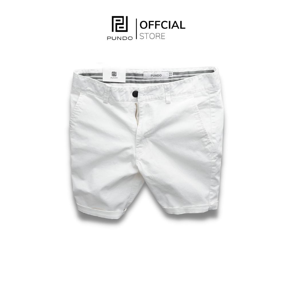 Quần short kaki nam ngắn trên gối màu basic đơn giãn chất kaki cao cấp dễ phối PUNDO QSPD12