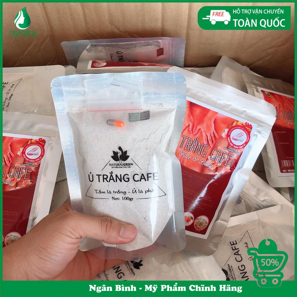 (100gr) combo 1 gói ủ trắng,Ủ Trắng Cafe, Bột Tắm Trắng Cafe Thảo Dược, Trắng da, tẩy da chết, Giảm mụn se lỗ chân lông