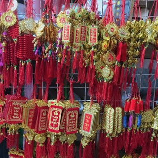 Combo 2 dây khánh, liễn trang trí nhà cửa, trang trí cây mai, đào ngày tết (được chọn mẫu)